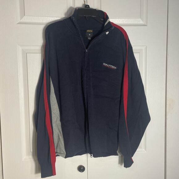 Nautica Other - Vintage Y2K Nautica Competition Jacket Men‎ 2XL Full Zip Track Colorblock Knit